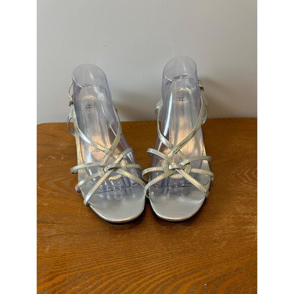 BL Boston Design Studio Women's Strappy Sandals Silver Sz 10 Sku 2825 - Picture 3 of 14